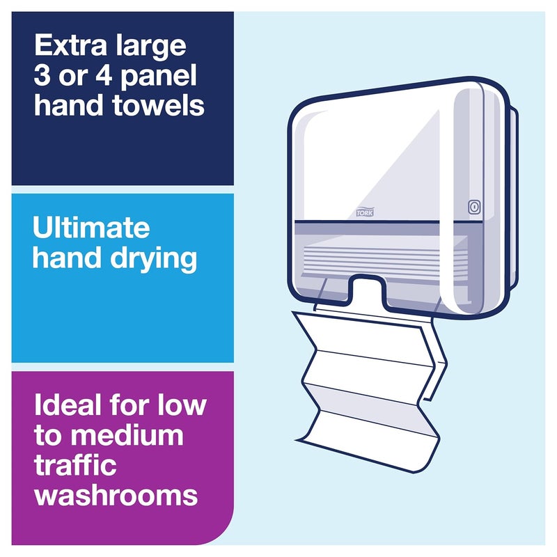 Tork Xpress Mini Multifold Hand Towel Dispenser White H2, One-at-a-Time Dispensing, Elevation Range, 553120 - Image 4